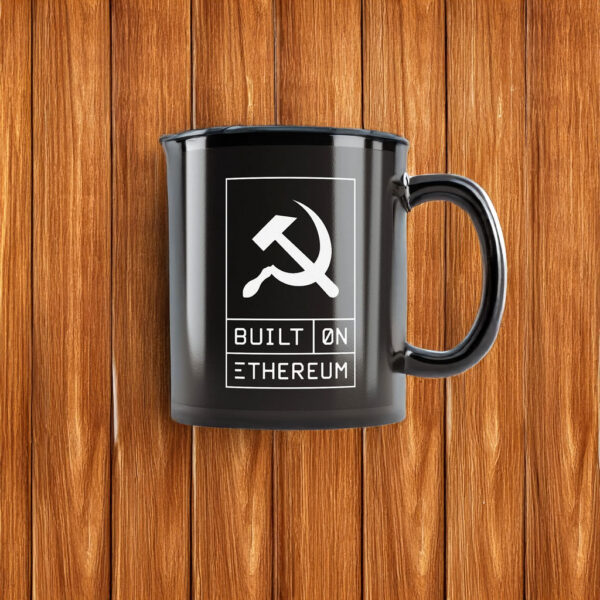 Built on Ethereum black mug