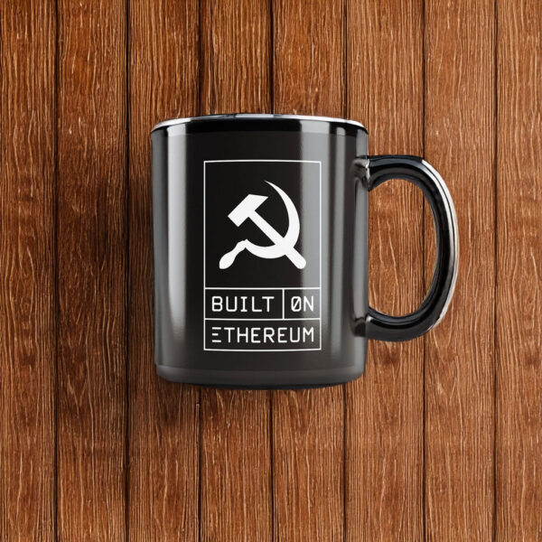 Built on Ethereum black mug