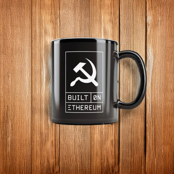 Built on Ethereum black mug