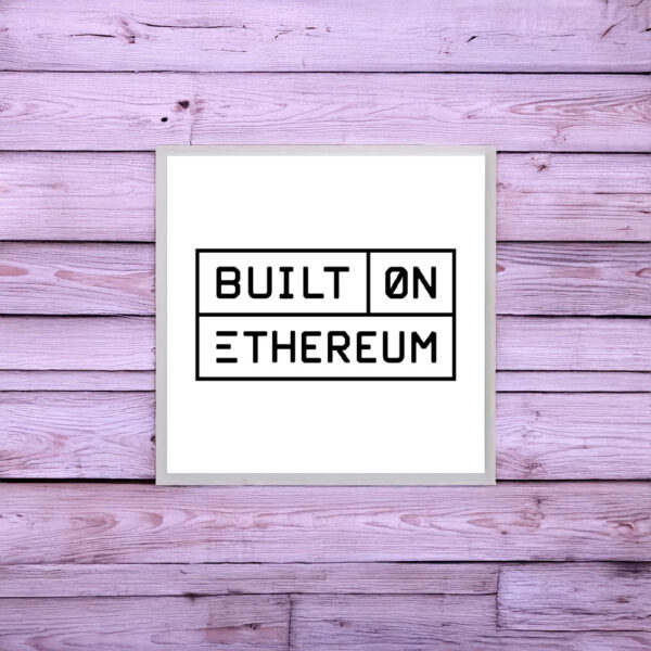 Built on Ethereum sticker white