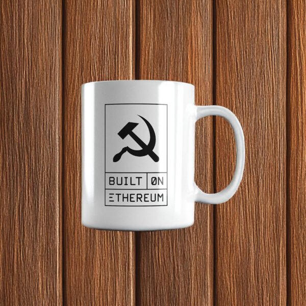 Built on Ethereum white mug