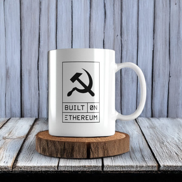 Built on Ethereum white mug