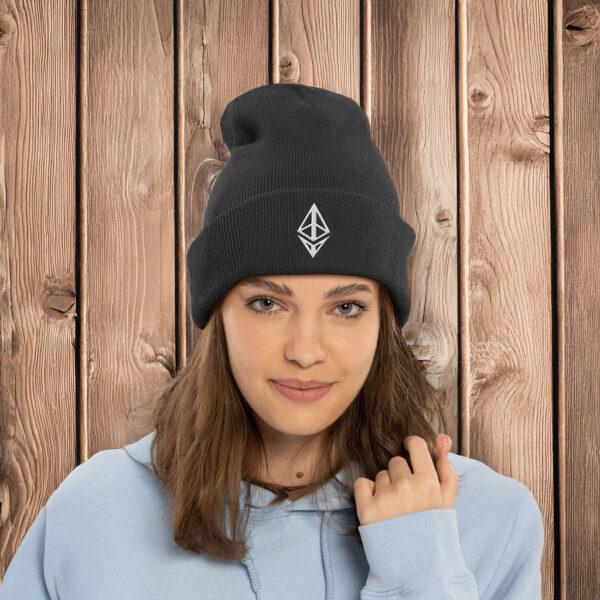 Ethereum Logo White beanie