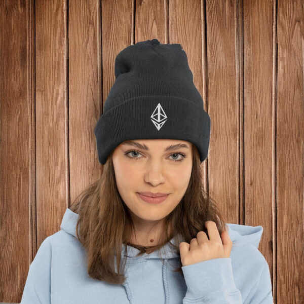 Ethereum Logo White beanie