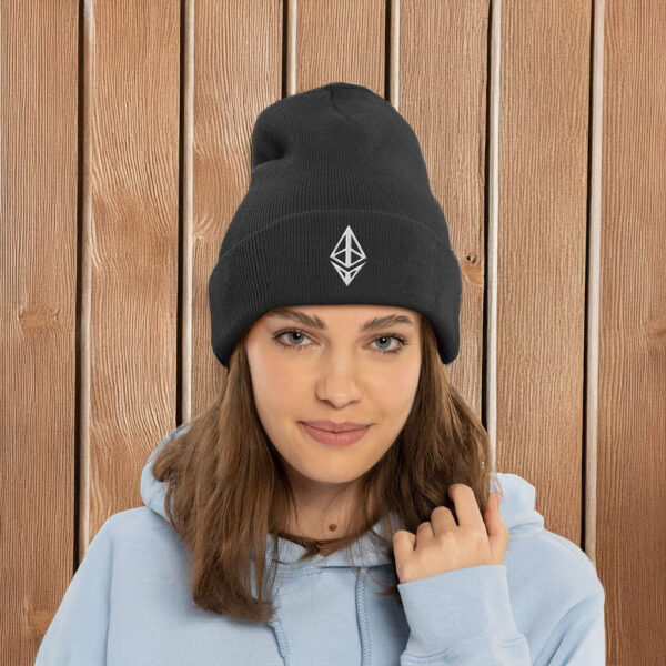 Ethereum Logo White beanie