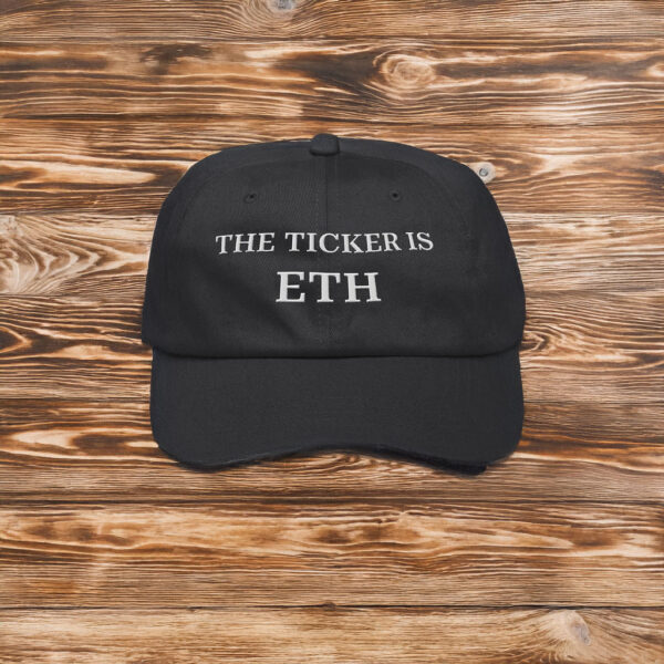 Ethereum The ticker is ETH hat