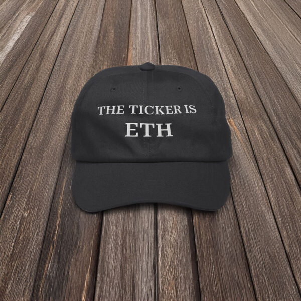 Ethereum The ticker is ETH hat